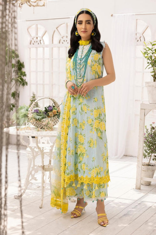 Ittehad Yellow Flower Luxury Lawn Collection Replica