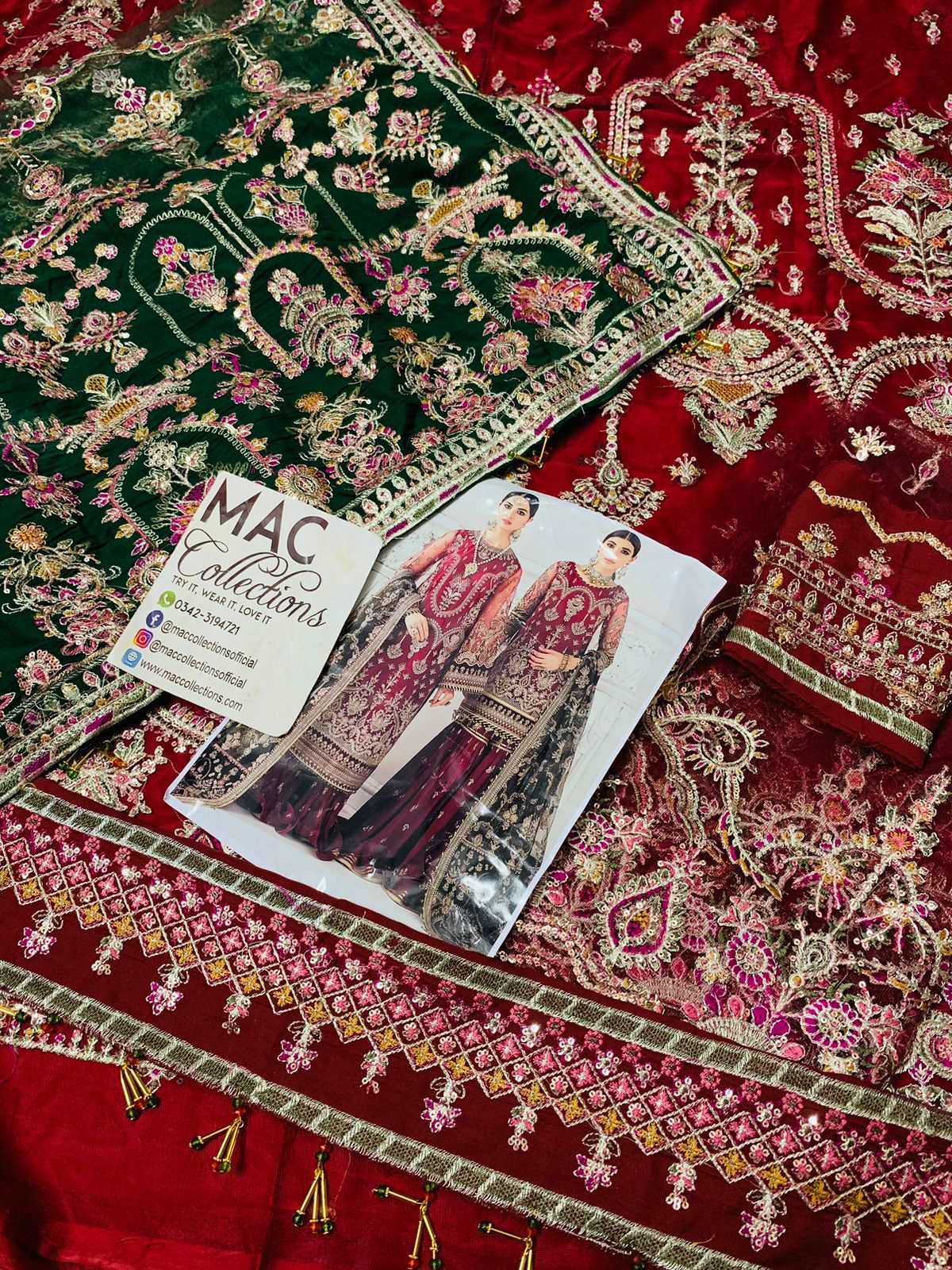 Baroque Chantelle Maroon Luxury Net Collection Replica
