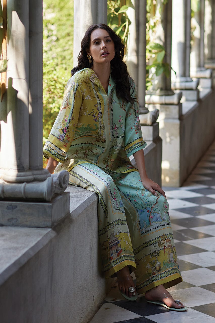 NAA Printed Floral Shamoz Silk Dress