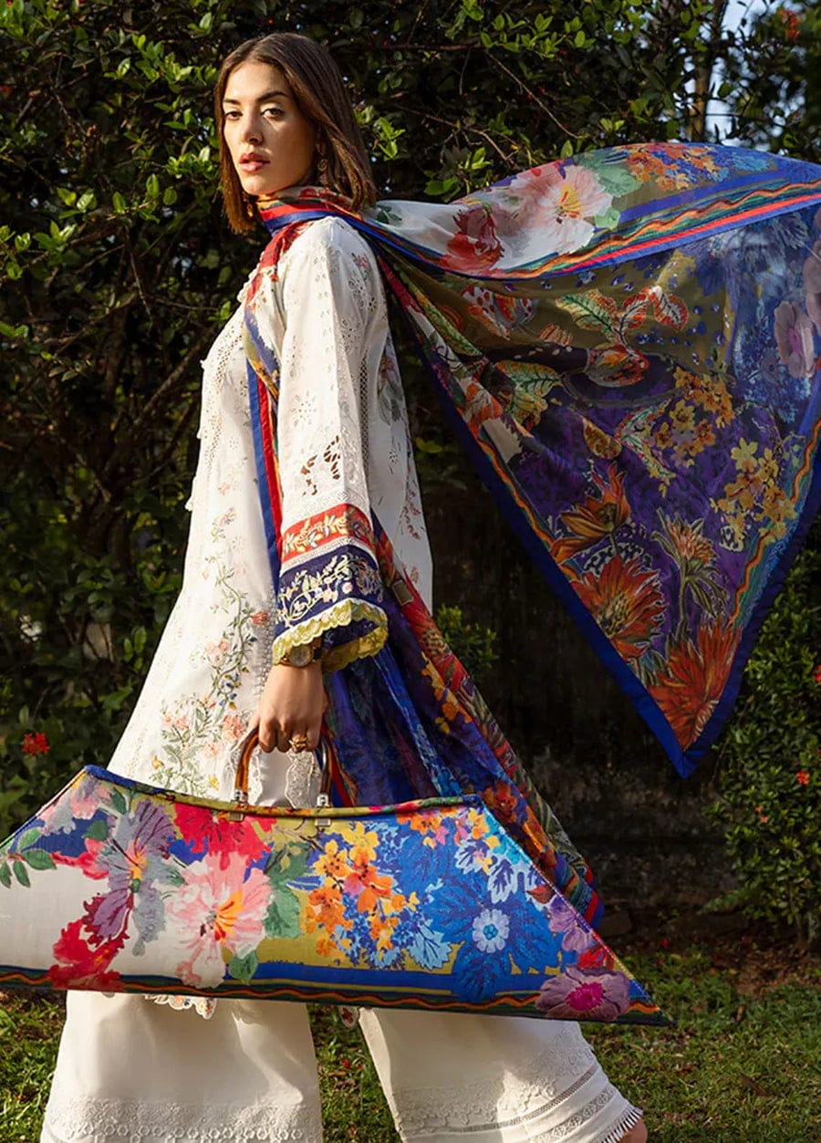 Esmel Embroidered Off White Chikankari Luxury Lawn Dress