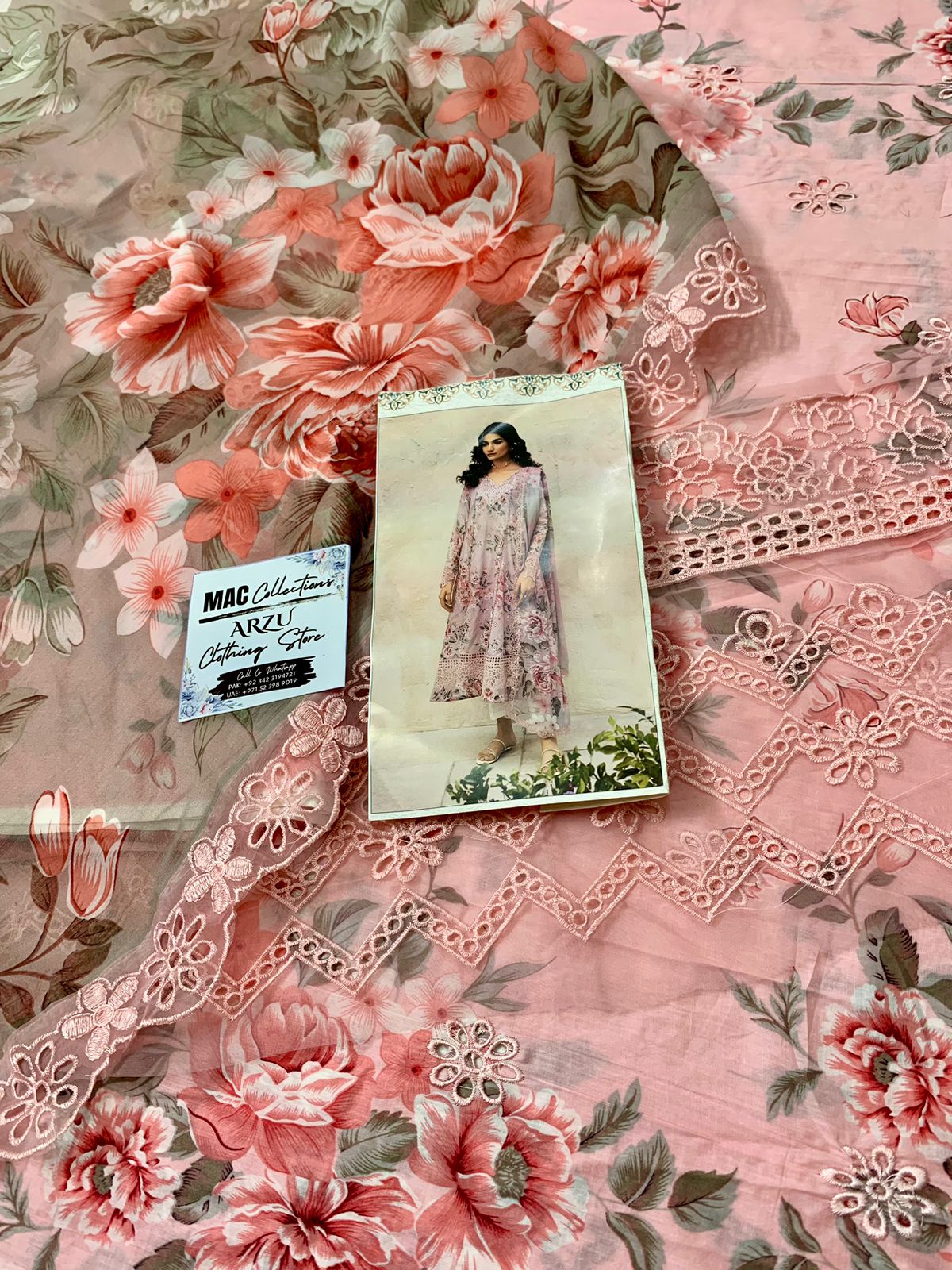 IZK Embroidered Pink Luxury Chikankari Lawn Dress