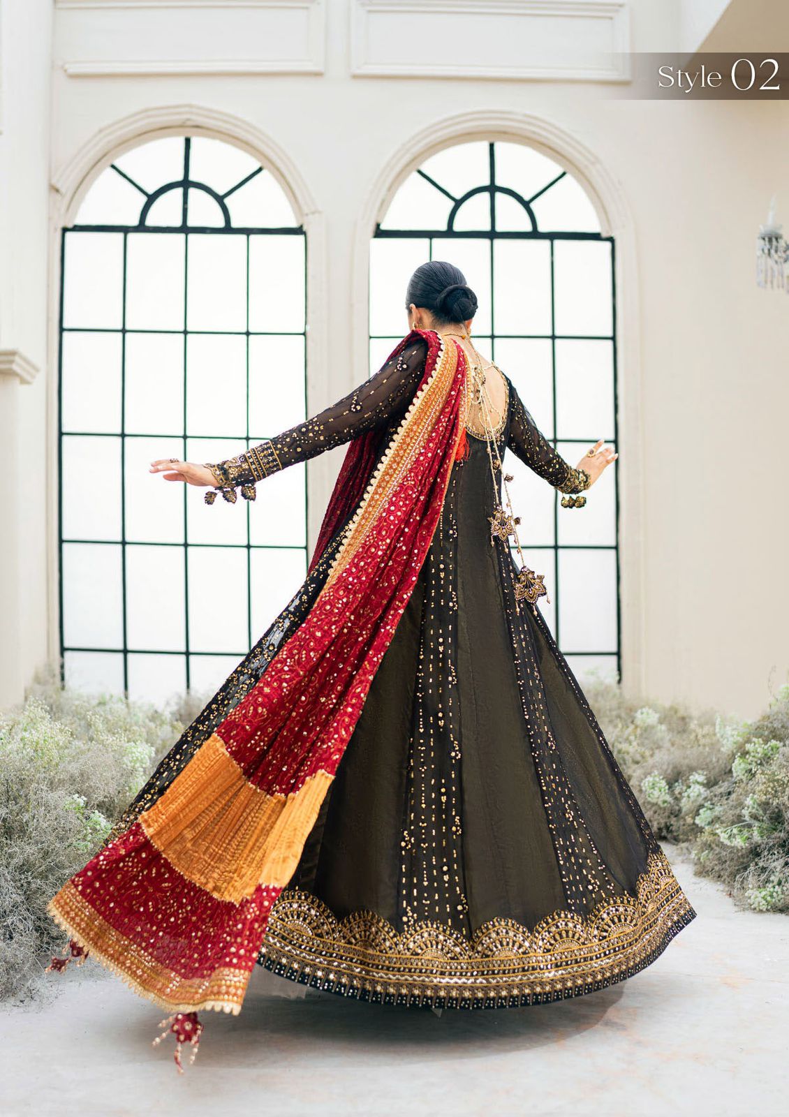 AIK Embroidered Black Luxury Chiffon Collection