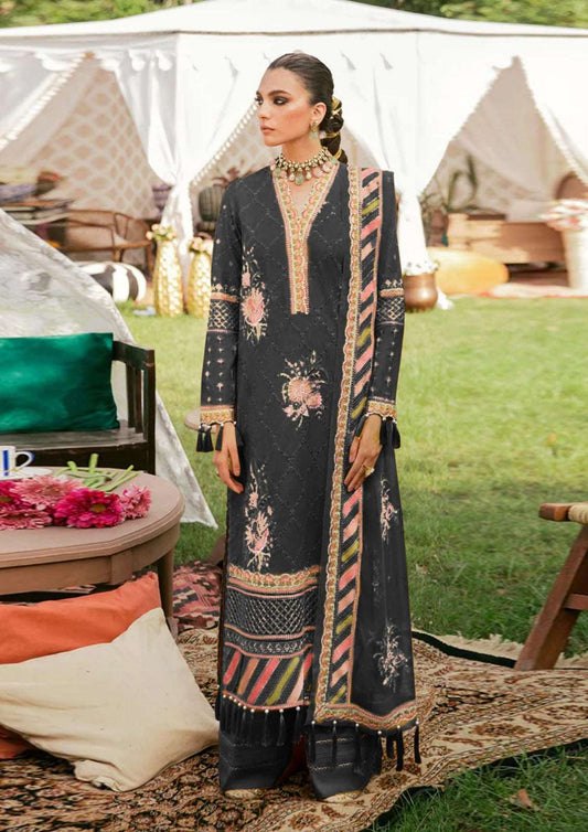Afrozeh Black Luxury Lawn Collection Replica