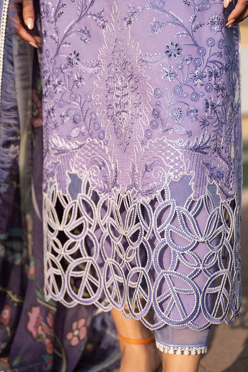 MSQ Embroidered Lilac Luxury Lawn Dress