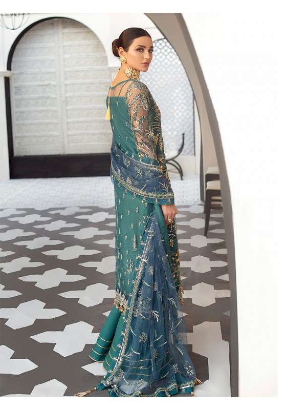 Gulaal Sea green Luxury Net Dress