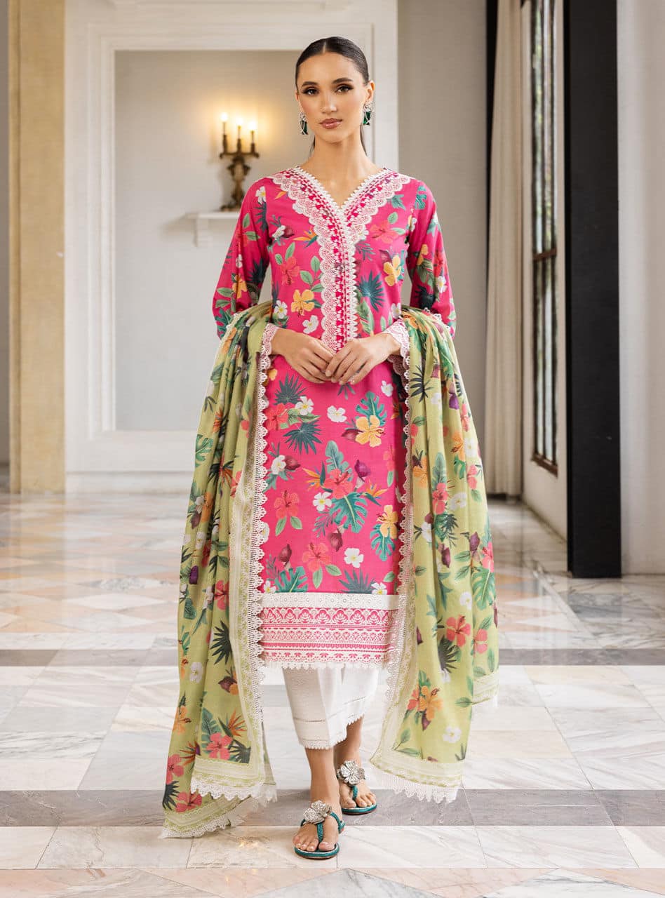 Zainab Chottani Pink Luxury Lawn Dress