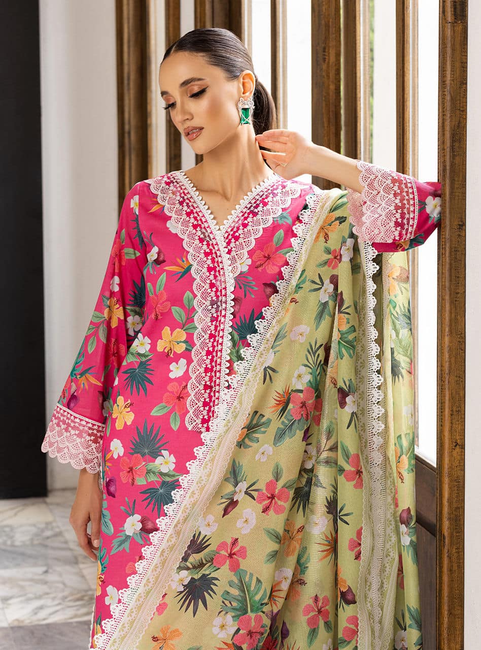 Zainab Chottani Pink Luxury Lawn Dress