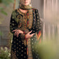 AJ Embroidered Black Luxury Velvet Dress - Unstitch