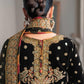 AJ Embroidered Black Luxury Velvet Dress - Unstitch