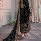 AJ Embroidered Black Luxury Velvet Dress - Unstitch