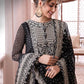 AJ Embroidered Black Chiffon Lehenga