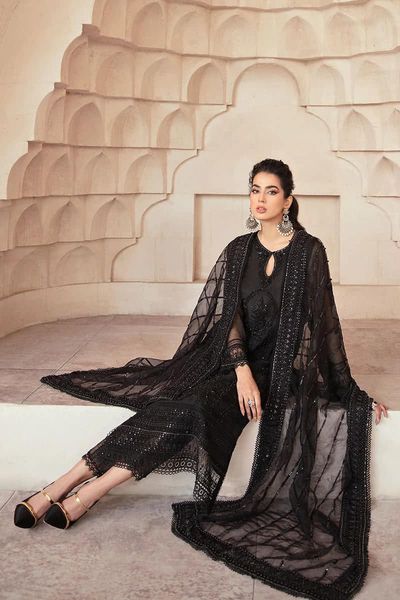 Mushq Black Luxury Net Dress