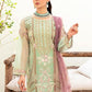 RM Embroidered pista purple Dupatta Luxury Organza Dress