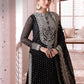 AJ Embroidered Black Chiffon Lehenga