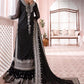 AJ Embroidered Black Chiffon Lehenga