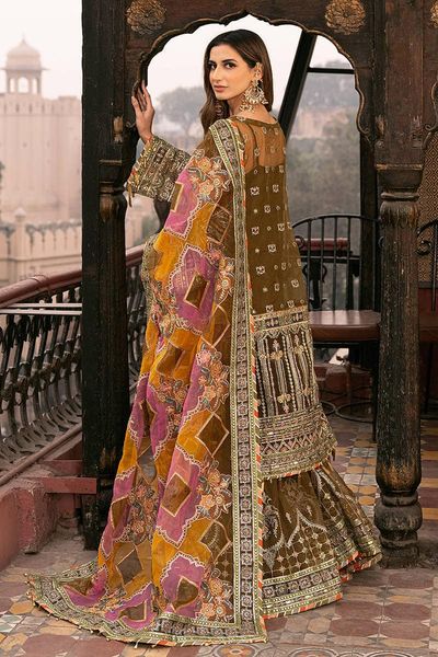 MNR mehndi Organza Dress