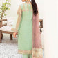 RM Embroidered pista purple Dupatta Luxury Organza Dress