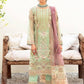 RM Embroidered pista purple Dupatta Luxury Organza Dress