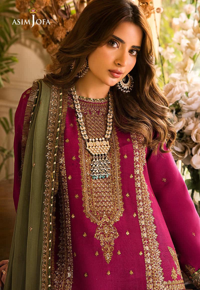 Asim Jofa Pink Chiffon Dress