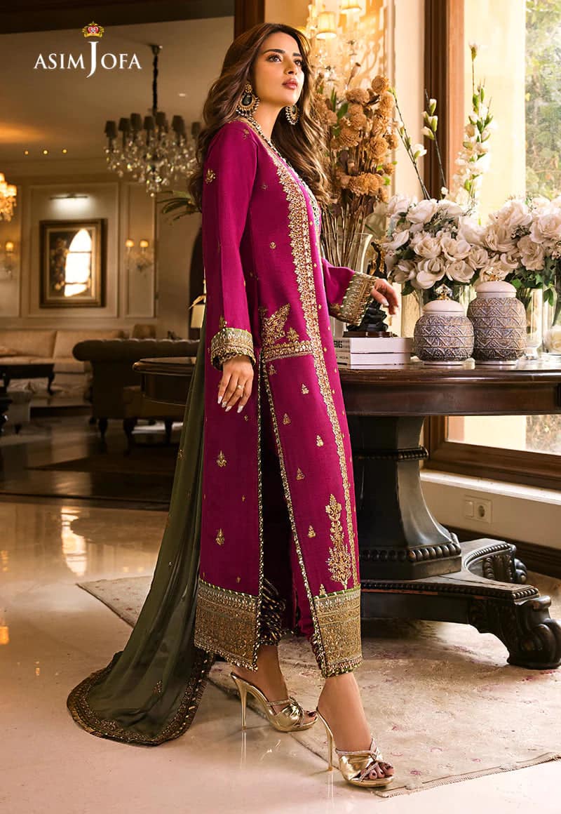 Asim Jofa Pink Chiffon Dress