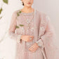 Brq Embroidered Tea Pink Luxury Organza Dress