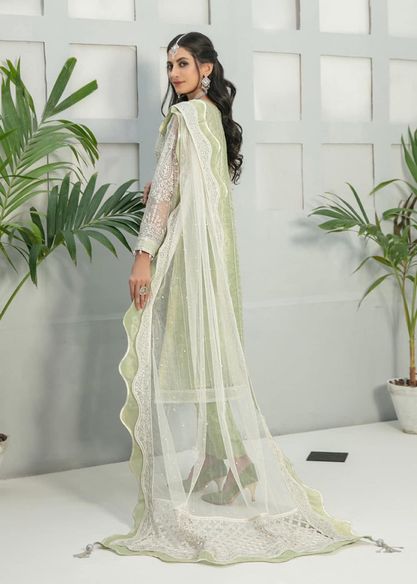 Mahaba Green Luxury Net Dress