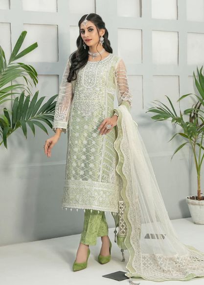 Mahaba Green Luxury Net Dress