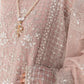 Brq Embroidered Tea Pink Luxury Organza Dress