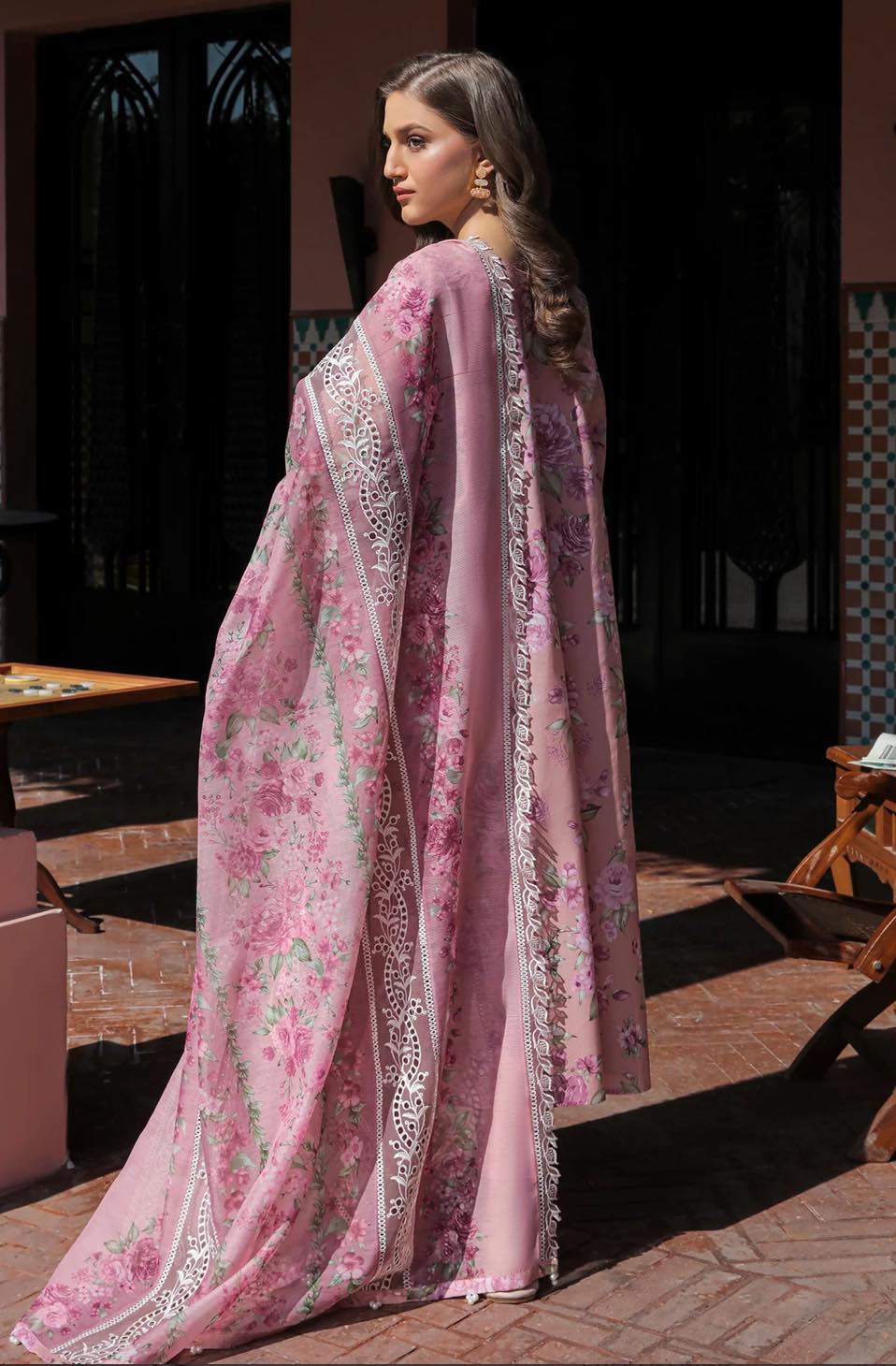 Baroque Pink Luxury Lawn Dress