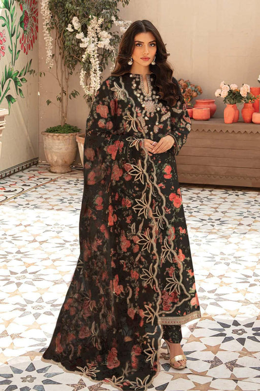 Vanya Black Luxury Swiss Lawn Dress