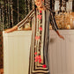 LSR Embroidered White b Black Lining Silk Dress