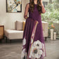 LSR Embroidered Purple Luxury Silk Dress
