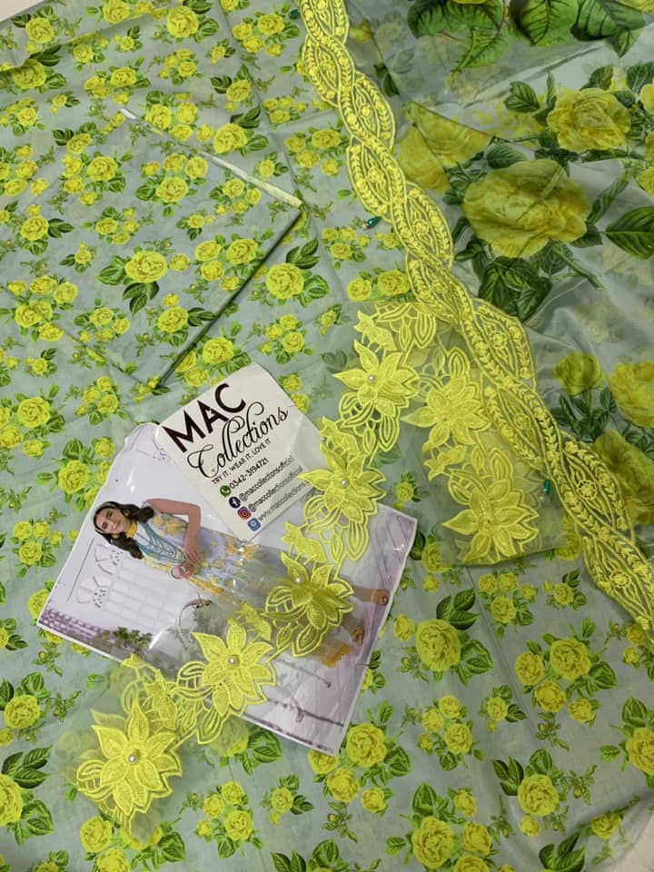 Ittehad Yellow Flower Luxury Lawn Dress