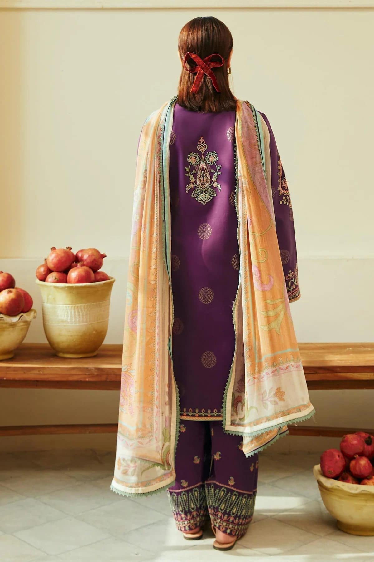 Zara Shahjahan Purple Luxury Lawn Dress