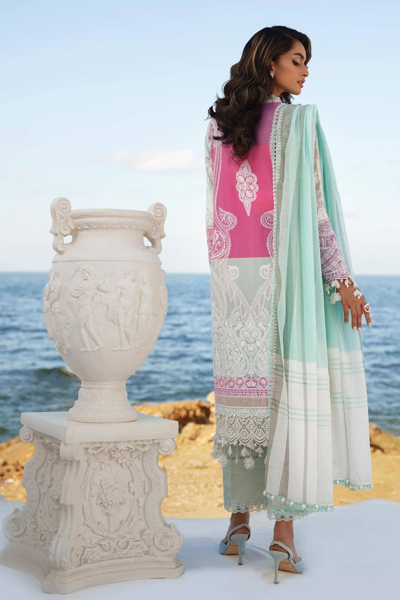 Sana Safinaz Multi Ferozi Luxury Lawn Dress