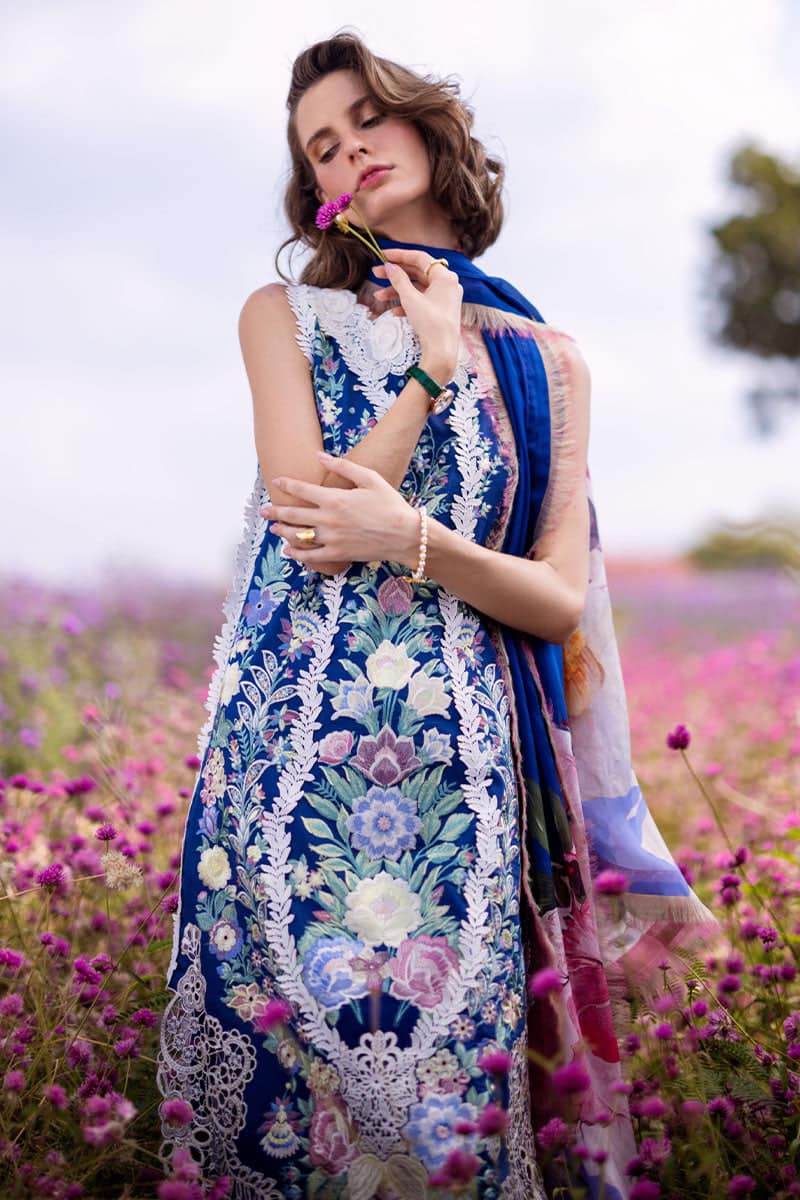 Mushq Blue Luxury Lawn Dress