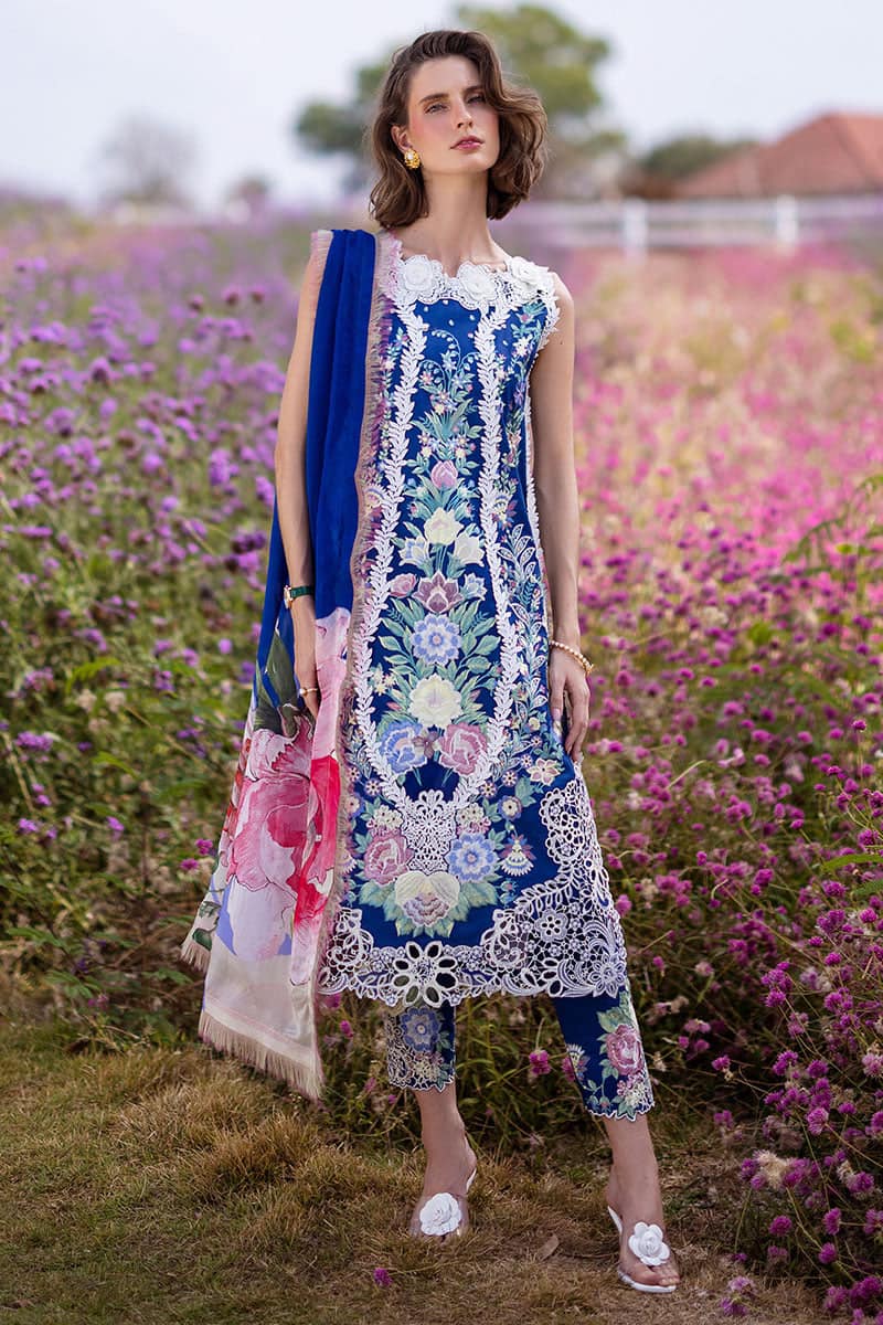 Mushq Blue Luxury Lawn Dress