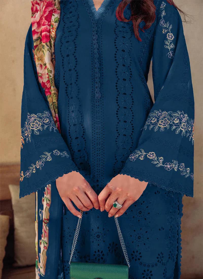 Saira Rizwan Blue  Luxury Lawn Dress