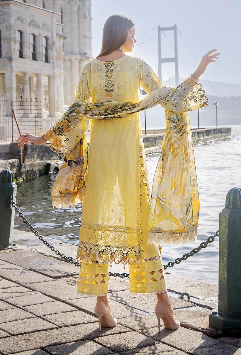 Adan Libas Yellow  Luxury Lawn Dress