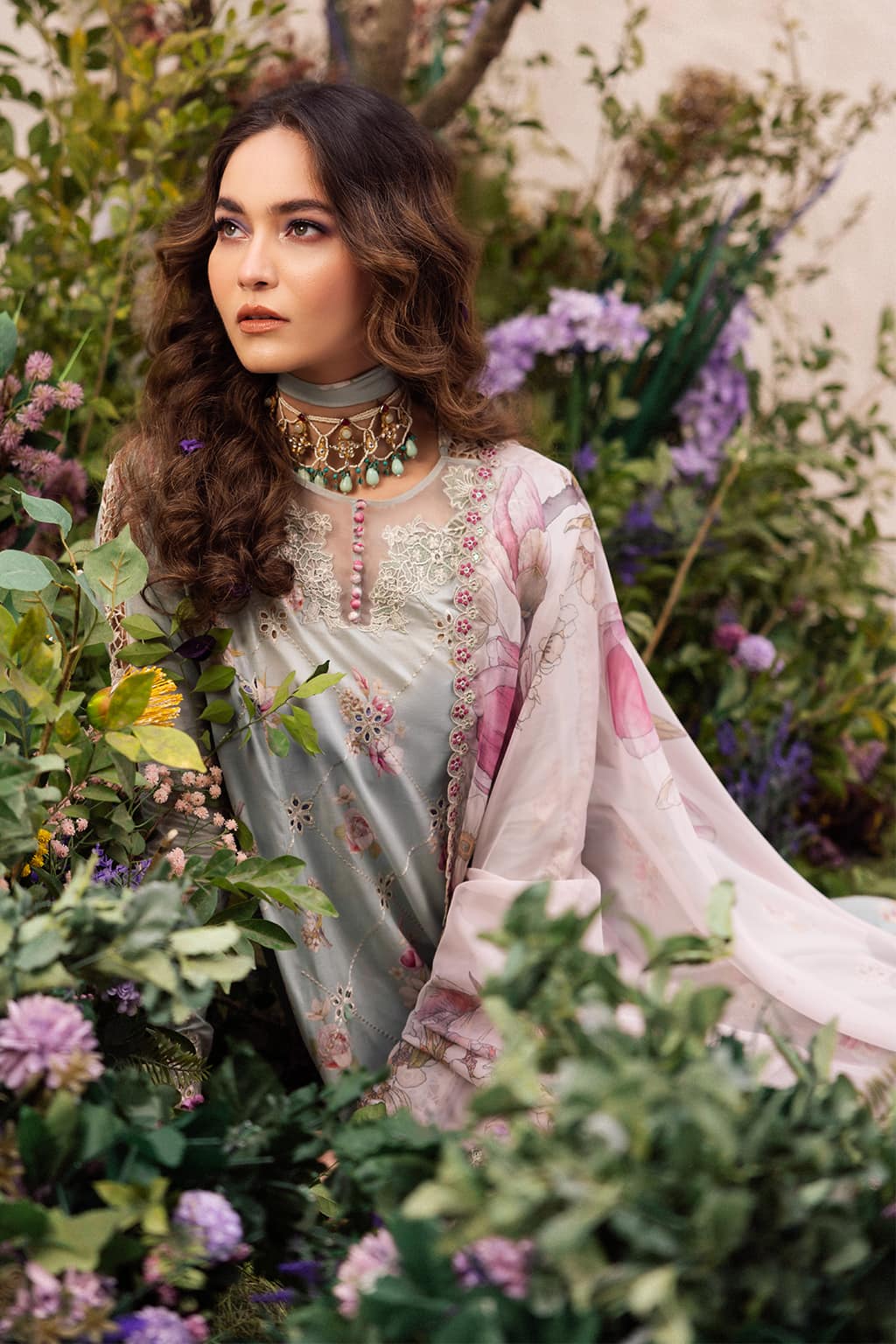 Iznik Pista n Pink  Luxury Lawn Dress