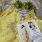 IZK Embroidered Yellow Luxury Chikankari Lawn Dress
