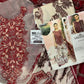 MB Embroidered Maroon & White Luxury lawn Dress
