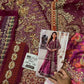 IZK Embroidered Purple Luxury Chiffon lehenga