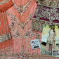 IMZ Embroiderd Tea Pink Luxury Net Gharara
