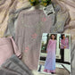LSR Embroidered Pink Tie & Dye Luxury Chiffon Dress