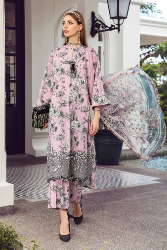 Maria B M Print Pink Luxury Swiss lawn Collection Replica