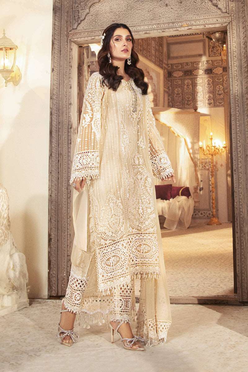 Maria B Offwhite Luxury Organza Collection Replica