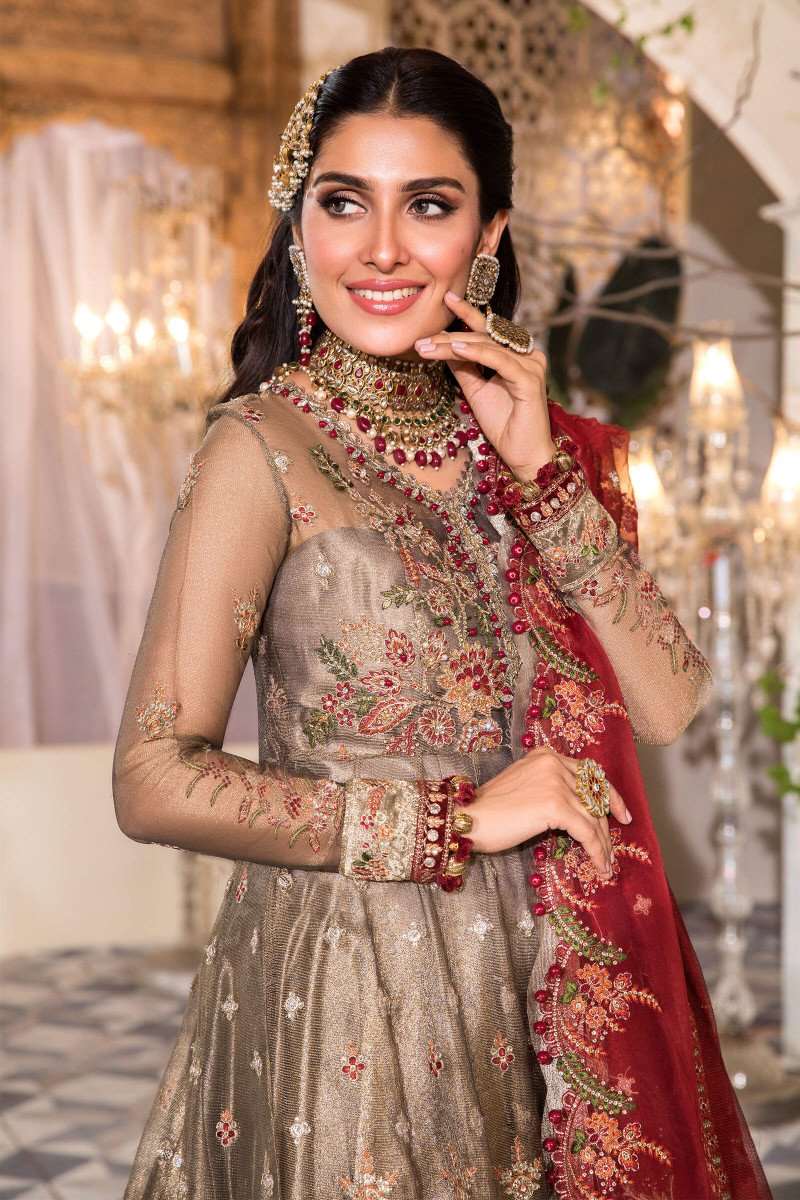 Maria B Golden Luxury Mehsoori Collection Replica