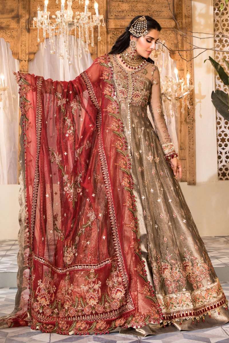 Maria B Golden Luxury Mehsoori Collection Replica