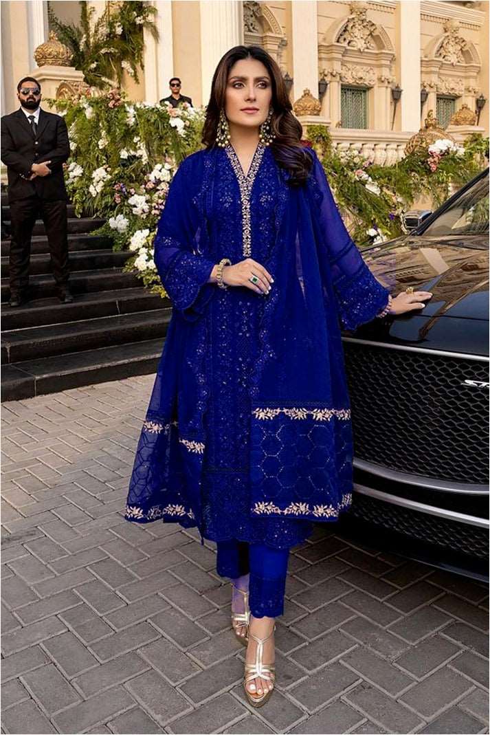 Azure Blue Luxury Chiffon Collection Replica